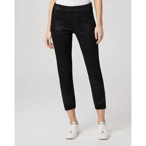 PAIGE Mayslie Jogger Jeans Black Fog Luxe Coating, Women’s Size 28